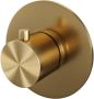 Brauer Gold Edition inbouwthermostaat inbouwdeel 1 gladde knop PVD geborsteld goud 5-GG-018RR - Thumbnail 1