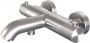 Brauer Brushed Carving Badkraan Opbouw glijstang 2 functies 2 carving knoppen handdouche rond 3 standen PVD geborsteld RVS 5-NG-085-2 - Thumbnail 1