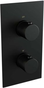 Brauer Black Carving Regendoucheset inbouw hoofddouche 30 cm 2 functies inclusief inbouwdeel handdouche Staaf 1 standen Zwart mat 5-S-126