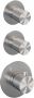 Brauer Brushed Carving Regendouchesets inbouw hoofddouche 20cm Wandarm glijstang met inbouwdeel Carving knoppen handdouche Staaf 1 stand PVD geborsteld RVS 5-NG-111 - Thumbnail 1