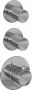 Brauer Chrome Carving Regendouchesets inbouw hoofddouche 20cm Wandarm glijstang met inbouwdeel Carving knoppen handdouche Rond 1 stand chroom 5-CE-117 - Thumbnail 1