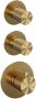 Brauer Gold Carving Regendoucheset inbouw hoofddouche 30cm 3 carving knoppen rechte wandarm handdouche staaf 1 stand PVD geborsteld goud 5-GG-098 - Thumbnail 1