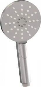 Brauer Brushed Carving Regendoucheset opbouw hoofddouche 20cm glijstang handdouche rond 3 stand carving knoppen PVD geborsteld RVS 5-NG-087-2