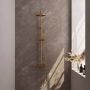 BRAUER Gold Edition Regendoucheset opbouw hoofddouche 30cm glijstang handdouche rond 3 standen gladde knoppen PVD geborsteld goud 5-GG-007-4 - Thumbnail 1