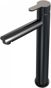 Brauer Wastafelmengkraan Gunmetal Edition Coldstart Opbouw Hoog Korte Platte Hendel Geborsteld Gunmetal PVD
