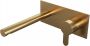 Brauer Gold Edition Wastafelmengkraan inbouw rechte uitloop links hendel plat smal afdekplaat model D 1 PVD geborsteld goud 5-GG-004-S4 - Thumbnail 1