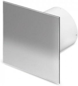 BWS Badkamer Ventilator Pro Design Standaard 100 mm 105 m3 Vlak RVS