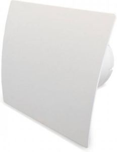 BWS Badkamer Ventilator Pro Design Standaard Trekkoord 100 mm 105 m3 Gebogen Kunststof Wit