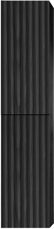 BWS Kolomkast Benthe 2 Deuren Greeploos Soft Close 35x160x35 cm Zwart Eiken