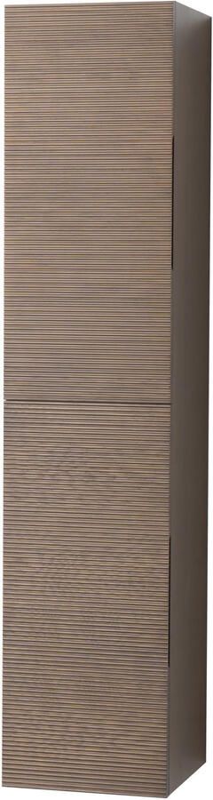 BWS Kolomkast Lydia 2 Deuren Greeploos Soft Close 35x160x35 cm Donker Walnoten