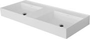 Boss & Wessing Wastafel BWS Wanda Met Overloop 2 Wasbakken 0 Kraangaten 120x12x52 5 cm Mat Wit - Thumbnail 1