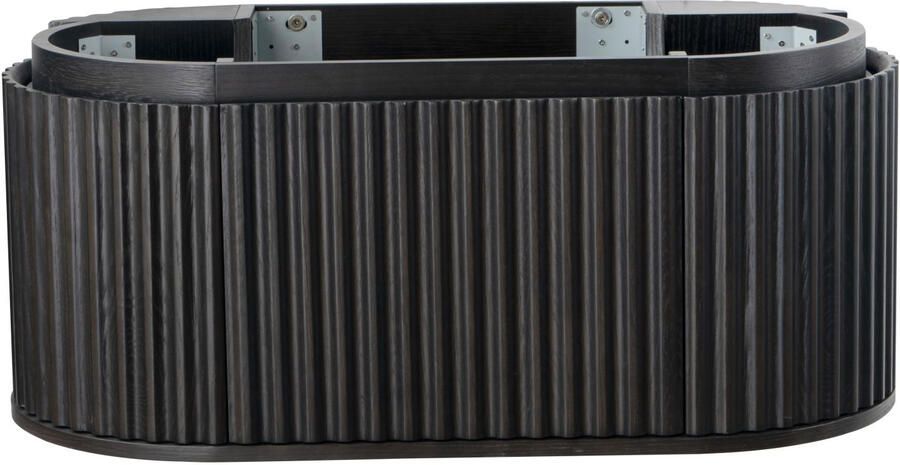 BWS Wastafelonderkast Benthe 1 Lade Greeploos Soft Close 99x42x52 5 cm Zwart Eiken