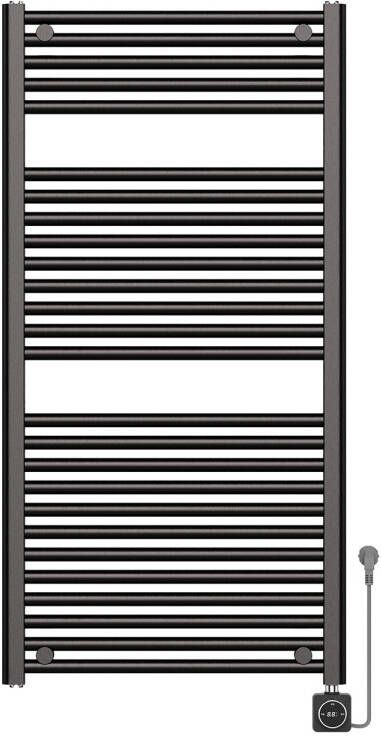 Boss & Wessing Elektrische Radiator BWS Lara 118.5x60 Cm Smart Wifi Gunmetal