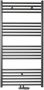 Boss & Wessing Handdoek Radiator BWS Cory 120x60 cm 414 Watt Midden en Zijaansluiting Gunmetal - Thumbnail 1