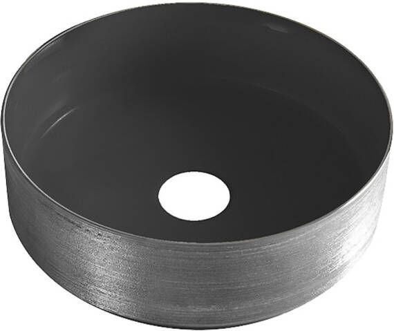 Boss & Wessing Waskom BWS Dink 36x36 Cm Rond Gunmetal Mat Zwart