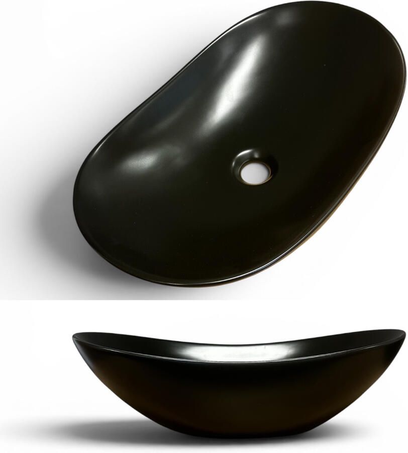 Casajoy Waskom Elavo Zwart 51 cm Keramiek
