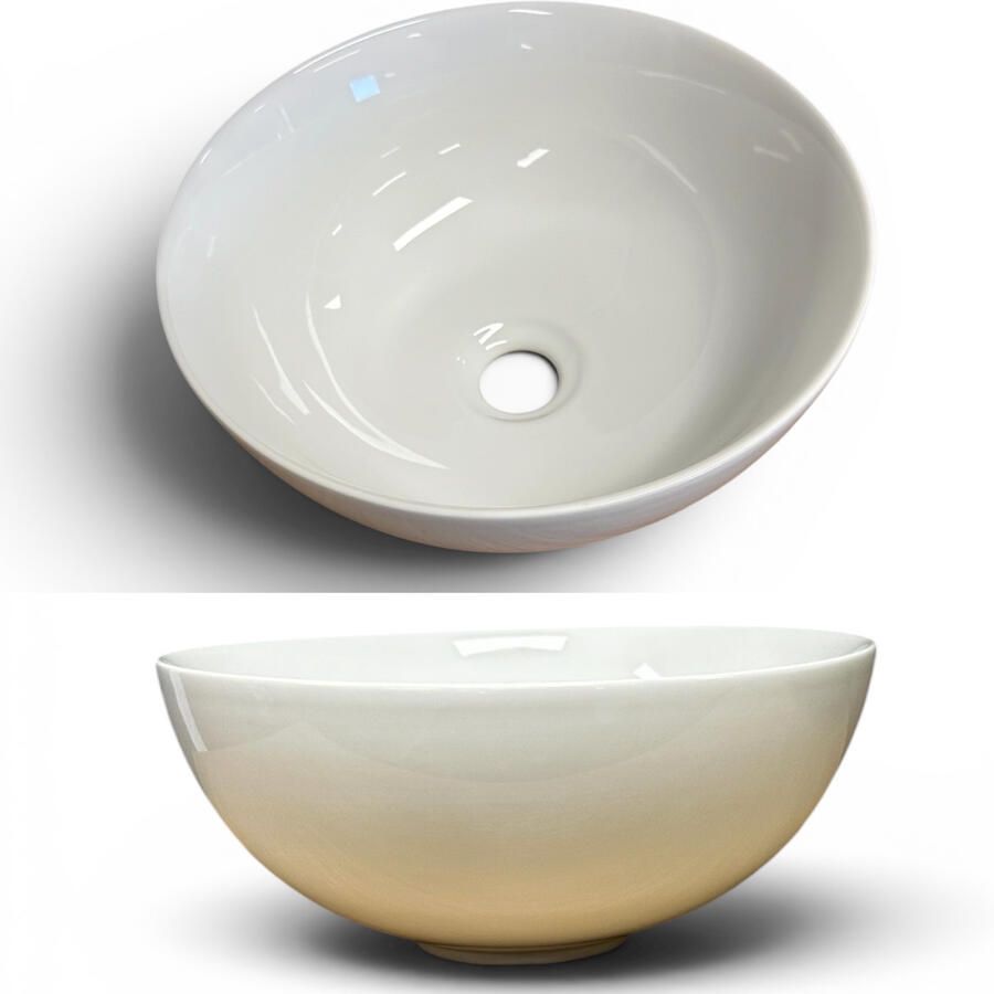 Casajoy Waskom Rond 32x15 cm Keramiek Wit
