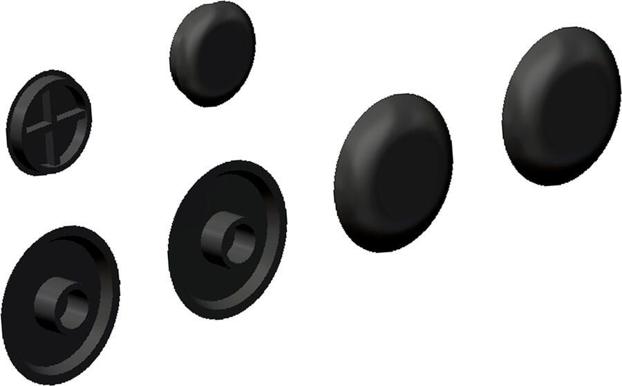 Clou 4 Zitting 2 deksel buffers voor Hammock zitting dun zwart