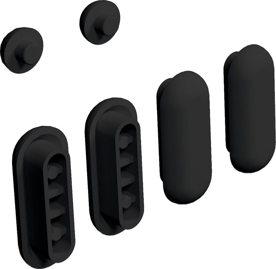 Clou 4 Zitting 2 deksel buffers voor Hammock zitting zwart