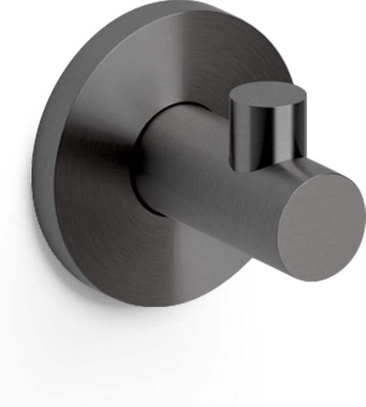 Clou Kaldur enkele haak gunmetal geborsteld PVD CL 09.05063.84