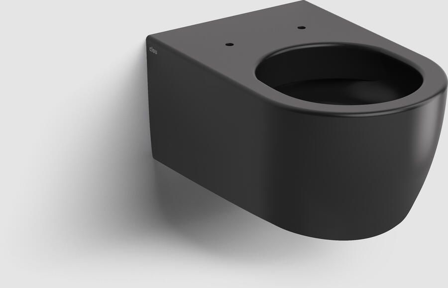 Clou New Hammock Wandtoilet 37x54x33cm Mat Zwart Keramiek versie 54cm