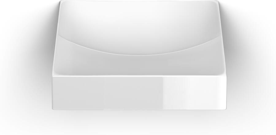 Clou Vale wastafel 50 cm zonder kranenbank glanzend wit keramiek