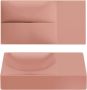 Clou Flush Fontein Zonder Kraangat Rechts Mat Roze Keramiek 36 cm - Thumbnail 1