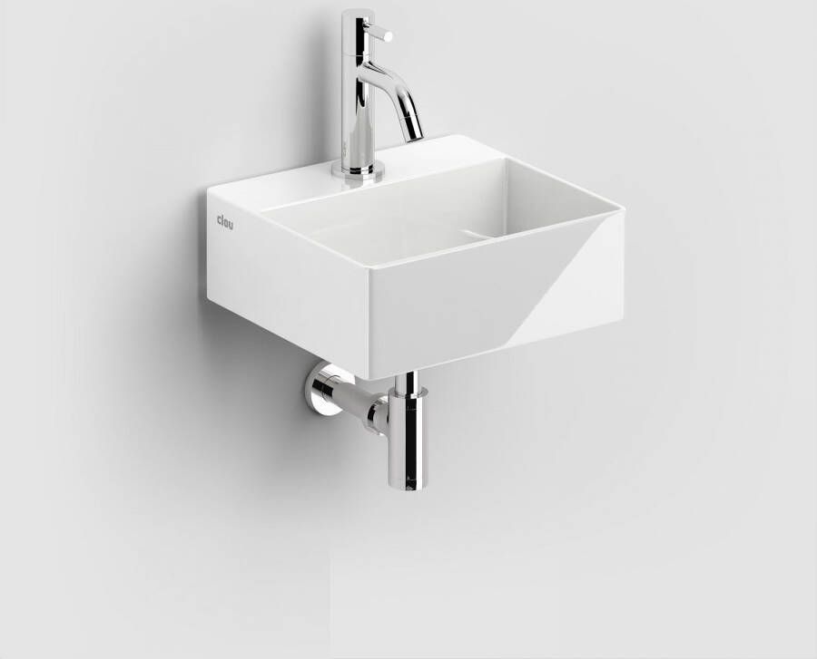 Clou Flush fontein 28x27cm inclusief plug met kraangat keramiek glanzend wit CL 03.03410.01