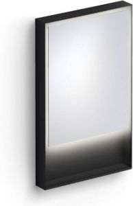 Clou Look At Me Spiegel 2700K LED-Verlichting IP44 Omlijsting In Mat Zwart 50x8x80 cm