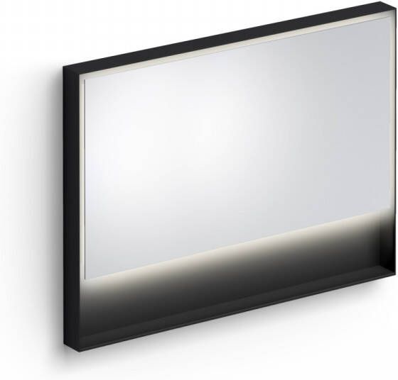 Clou Look At Me Spiegel 2700K LED-Verlichting IP44 Omlijsting In Mat Zwart 110x8x80cm