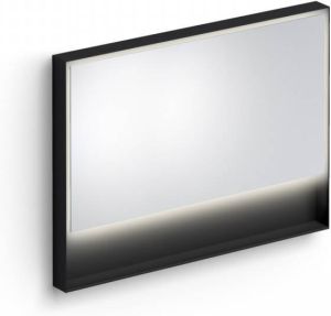 Clou Look At Me Spiegel 2700K LED-Verlichting IP44 Omlijsting In Mat Zwart 110x8x80 cm