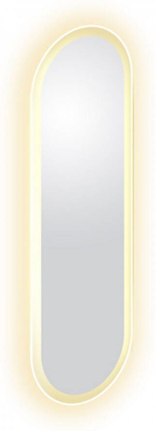 Clou Look at Me spiegel 90x28cm LED-verlichting Ovaal satijnrand Glas CL 08.11.028.04