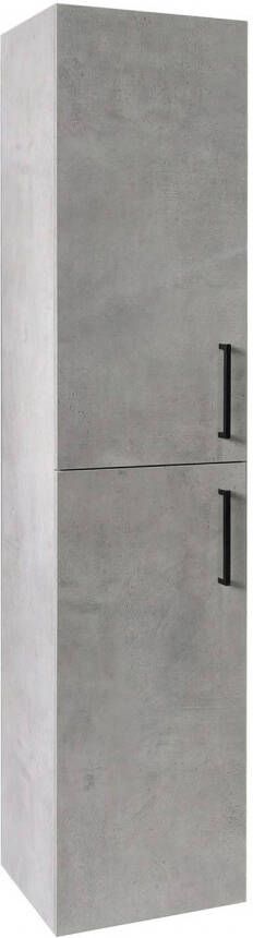 Differnz Hilde hoge kast met 2 deuren 160 x 35 x 32 cm betonlook