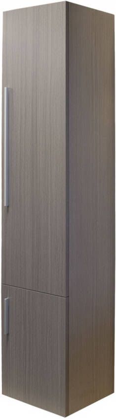 Differnz Style hoge kast met rechtsdraaiende deur 165 x 35 x 30 cm grijs eiken