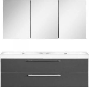 Differnz Badkamermeubelset Somero Met Keramiek Wastafel 120 cm Antraciet (Inc. Spiegelkast)