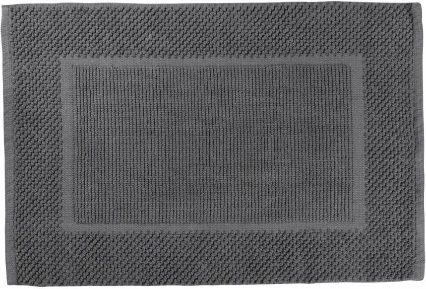 Differnz Basics badmat geschikt voor vloerverwarming 100% katoen 50 x 80 cm lichtgrijs