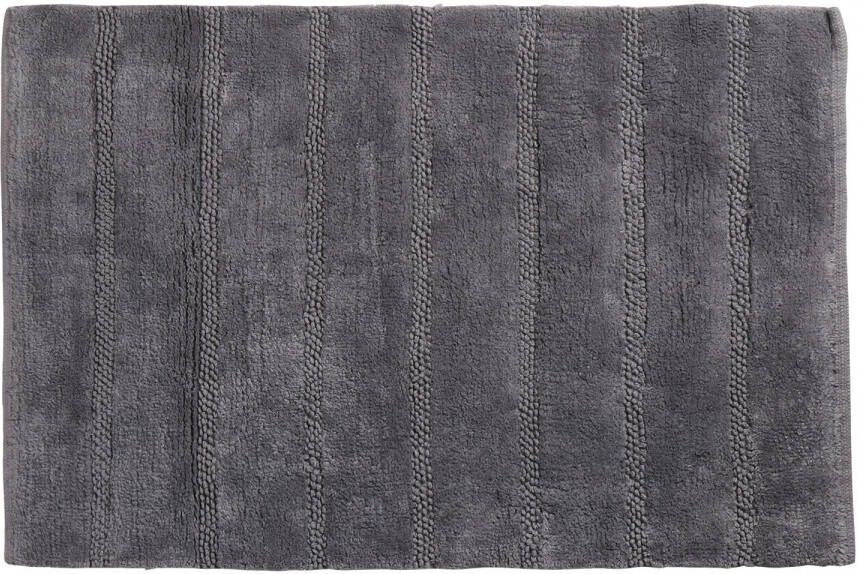 Differnz Stripes badmat geschikt voor vloerverwarming 45 x 75 cm grijs