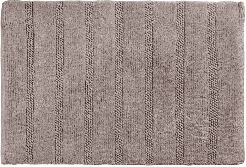 Differnz Badmat Stripes 45x75 cm Katoen Taupe