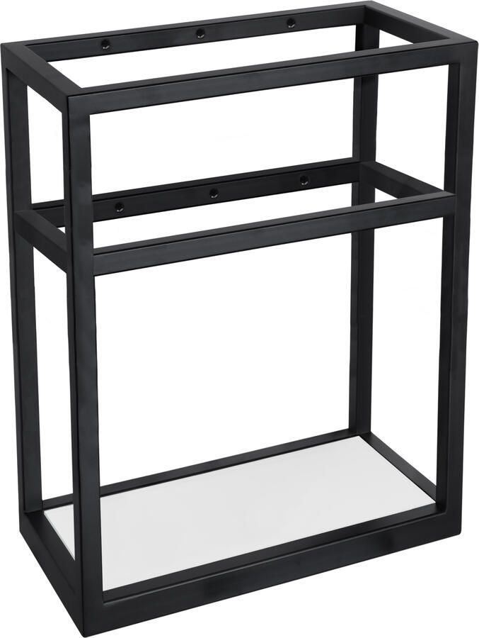 Differnz Handdoekhouder Fontein Hura L Gecoat Staal 40x22x50 Cm Zwart