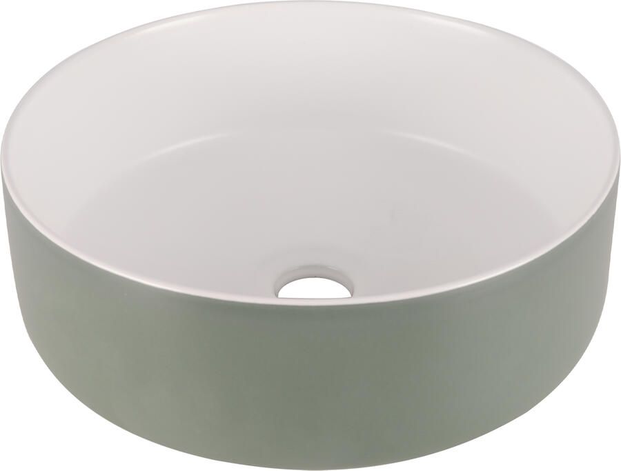 Differnz MIRA Waskom 36x12cm keramiek- groen wit 38.009.05