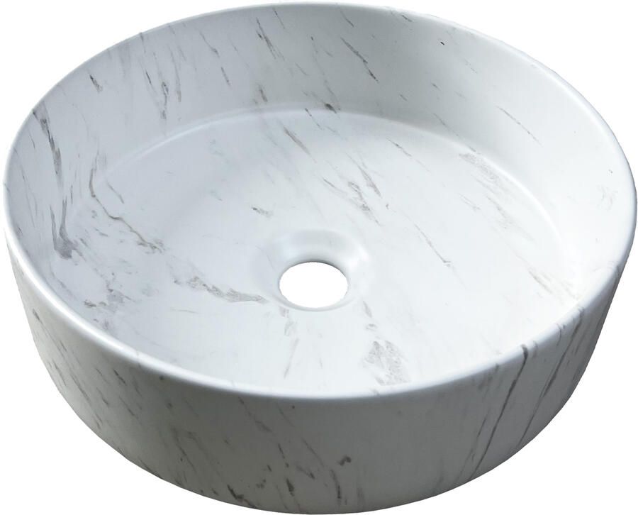 Differnz Mira Waskom Keramiek Ø36x12 cm Marmer