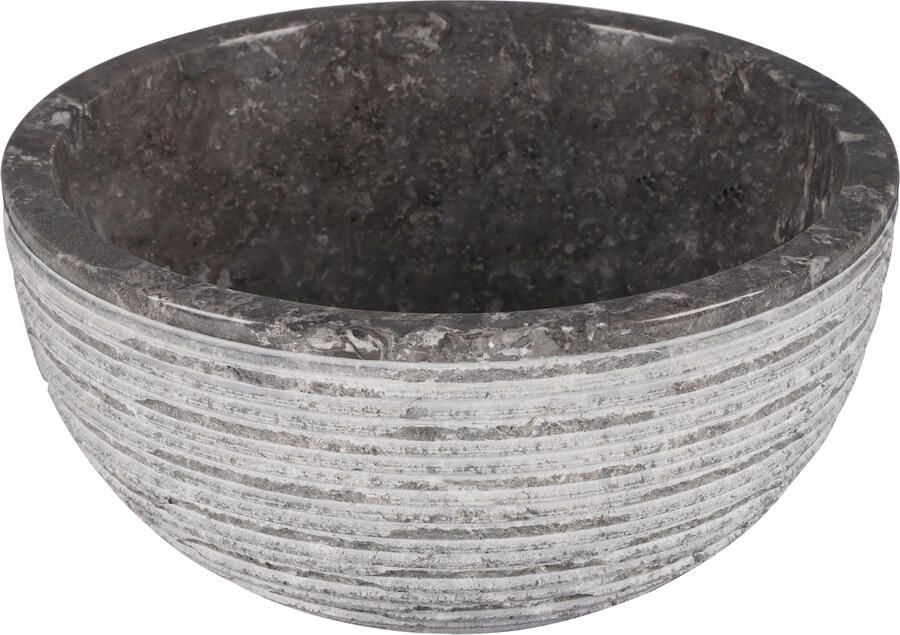 Differnz ALTO Waskom 38cm gepolijst natuursteen grijs 36.102.43