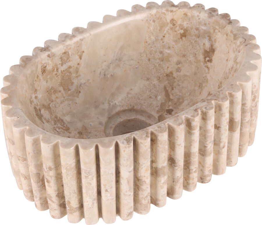 Differnz Waskom Ribba 30x20x12cm Marmer Beige