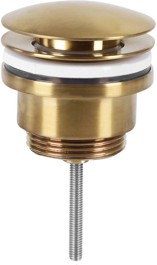 Differnz pop up afvoerplug design voor fontein mat goud