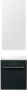 Differnz Tight badmeubelset met spiegel planchet en wastafel met kraangat rechts 40 x 22 x 48 cm zwart - Thumbnail 1