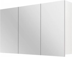 Differnz kast 100x60x15cm 3 deuren met spiegel MDF Wit 36.704.10