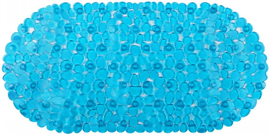Differnz Lapis inlegmat douche met anti-slip laag 70 x 35 cm blauw transparant