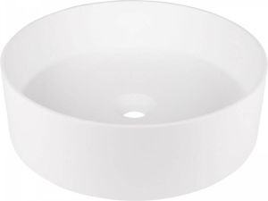 Differnz Solid waskom 42x42x13cm Solid Surface Rond Mat Wit 38.150.02