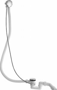 Duravit D-Code badafvoer met overloopcombinatie en waste voor 170cm bad