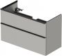 DURAVIT D-Neo wastafelonderbouw hangend 101x46 2x62 5cm 2 lades Concrete Grey Matt decor - Thumbnail 1